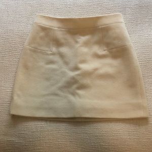 JCrew Lined skirt in Cream